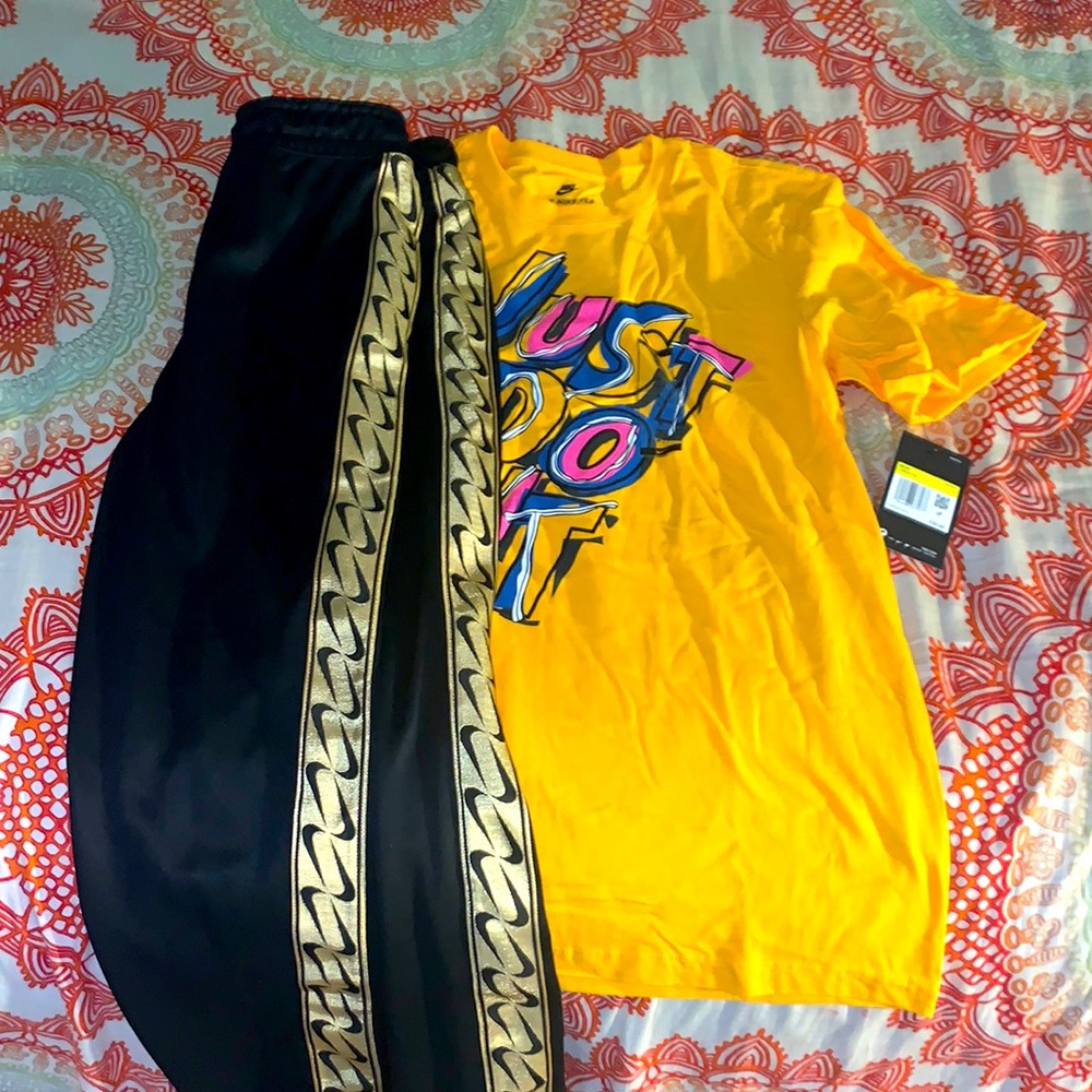Nike outfit.